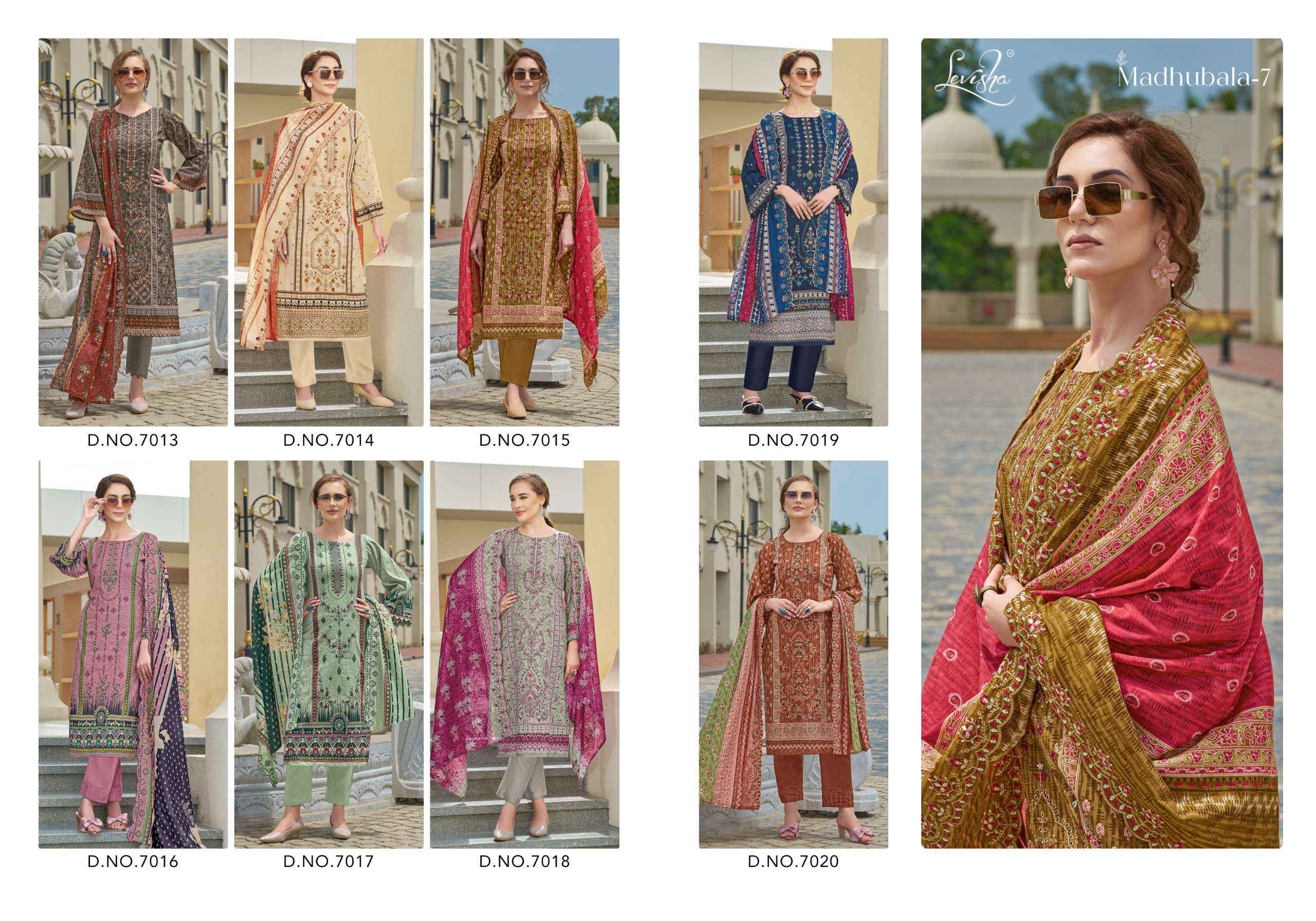 Levisha Madhubala Vol 7 Cambric Cotton Dress Material 8 pcs Catalogue