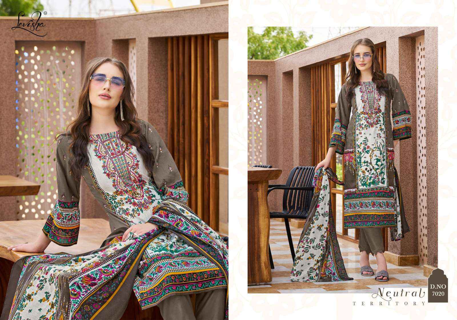Levisha Mehnaaz Cotton Dress Material 8 pcs Catalogue