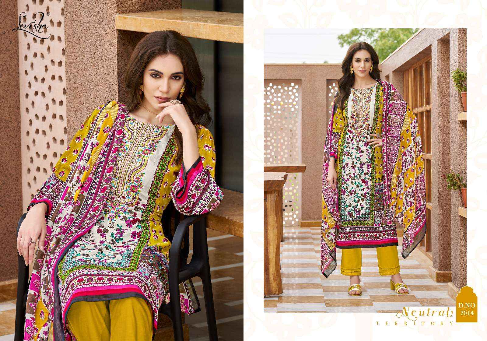 Levisha Mehnaaz Cotton Dress Material 8 pcs Catalogue