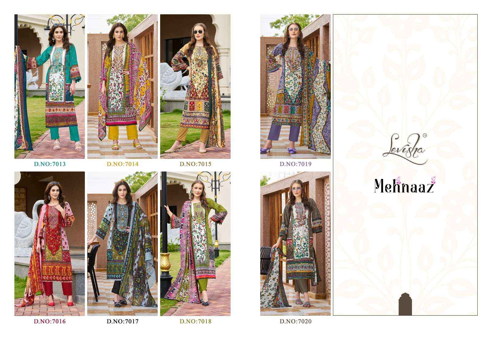 Levisha Mehnaaz Cotton Dress Material 8 pcs Catalogue