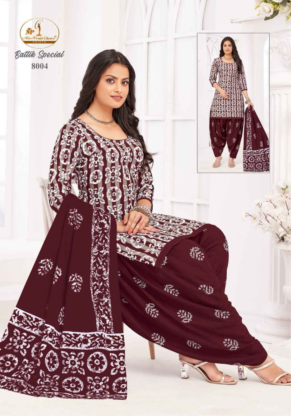 Miss World Choice Battik Special Vol 8 Cotton Kurti Combo 10 pcs Catalogue