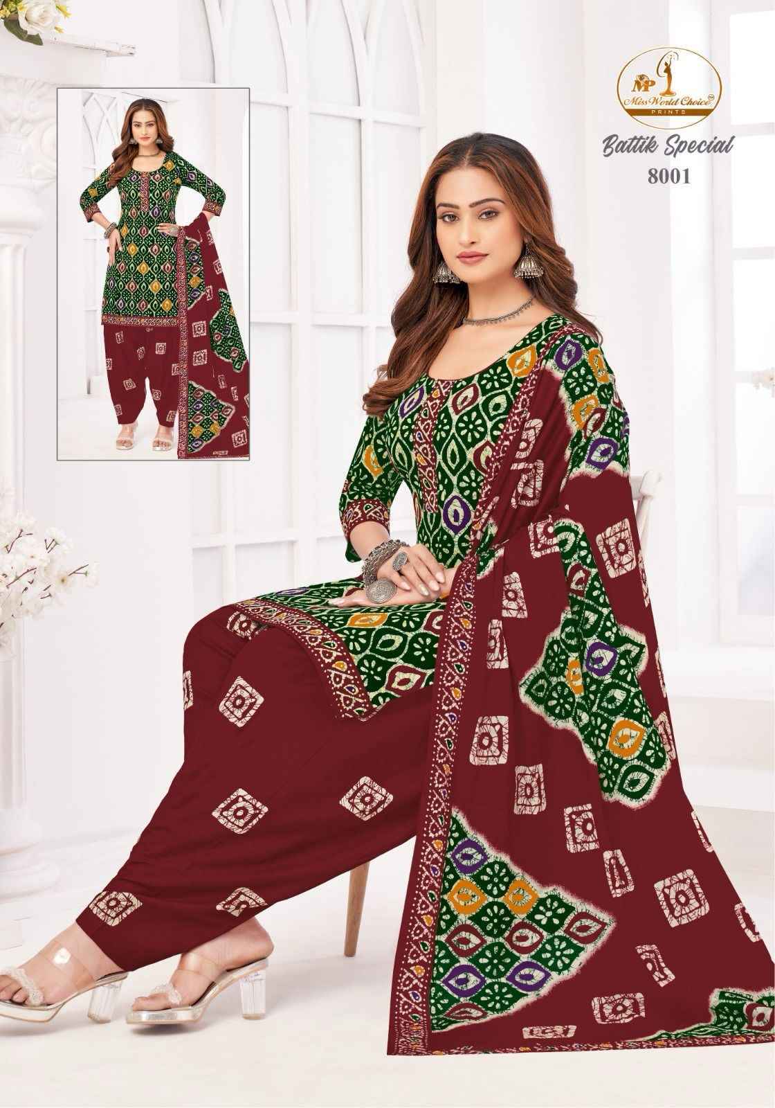 Miss World Choice Battik Special Vol 8 Cotton Kurti Combo 10 pcs Catalogue
