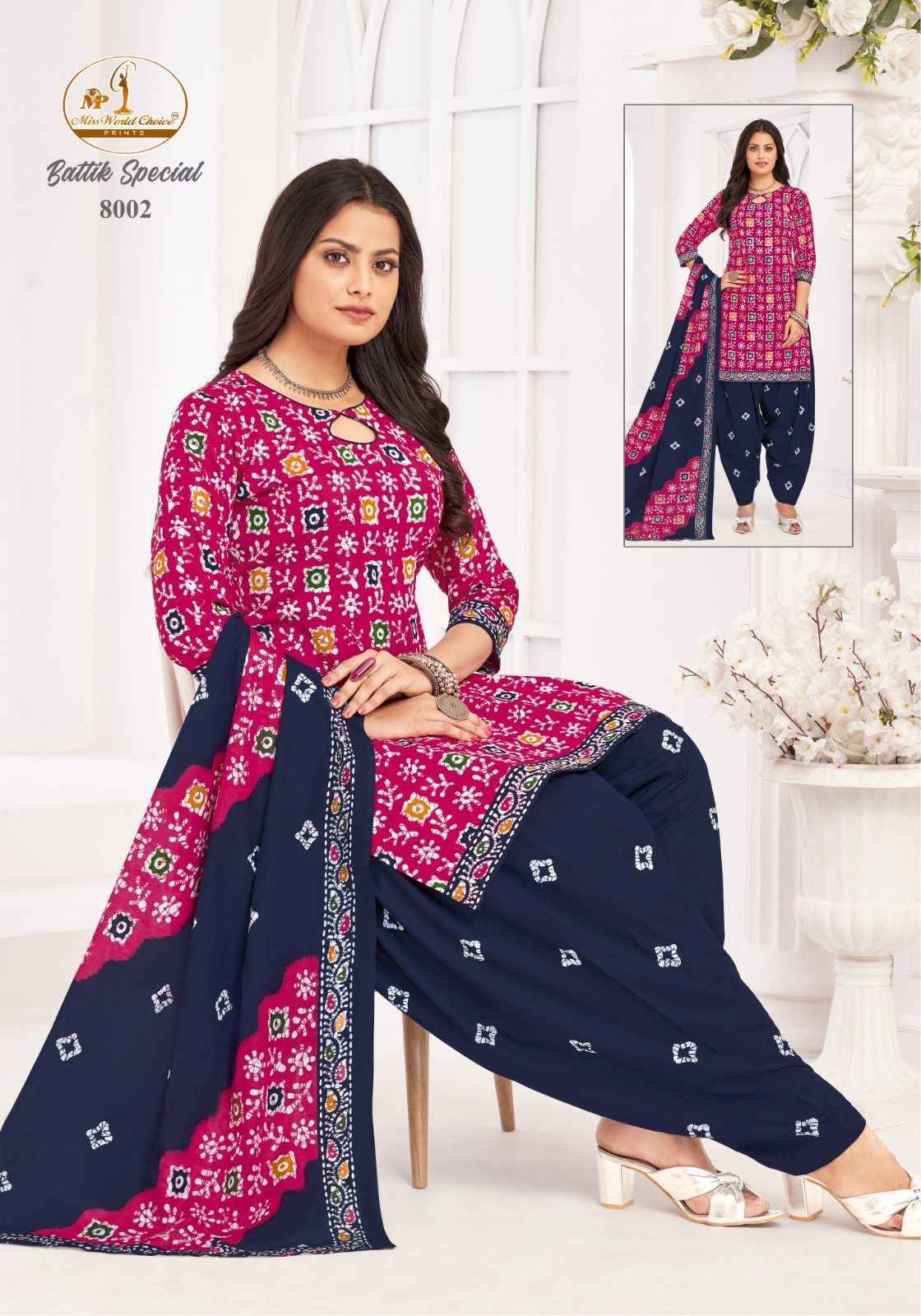 Miss World Choice Battik Special Vol 8 Cotton Kurti Combo 10 pcs Catalogue