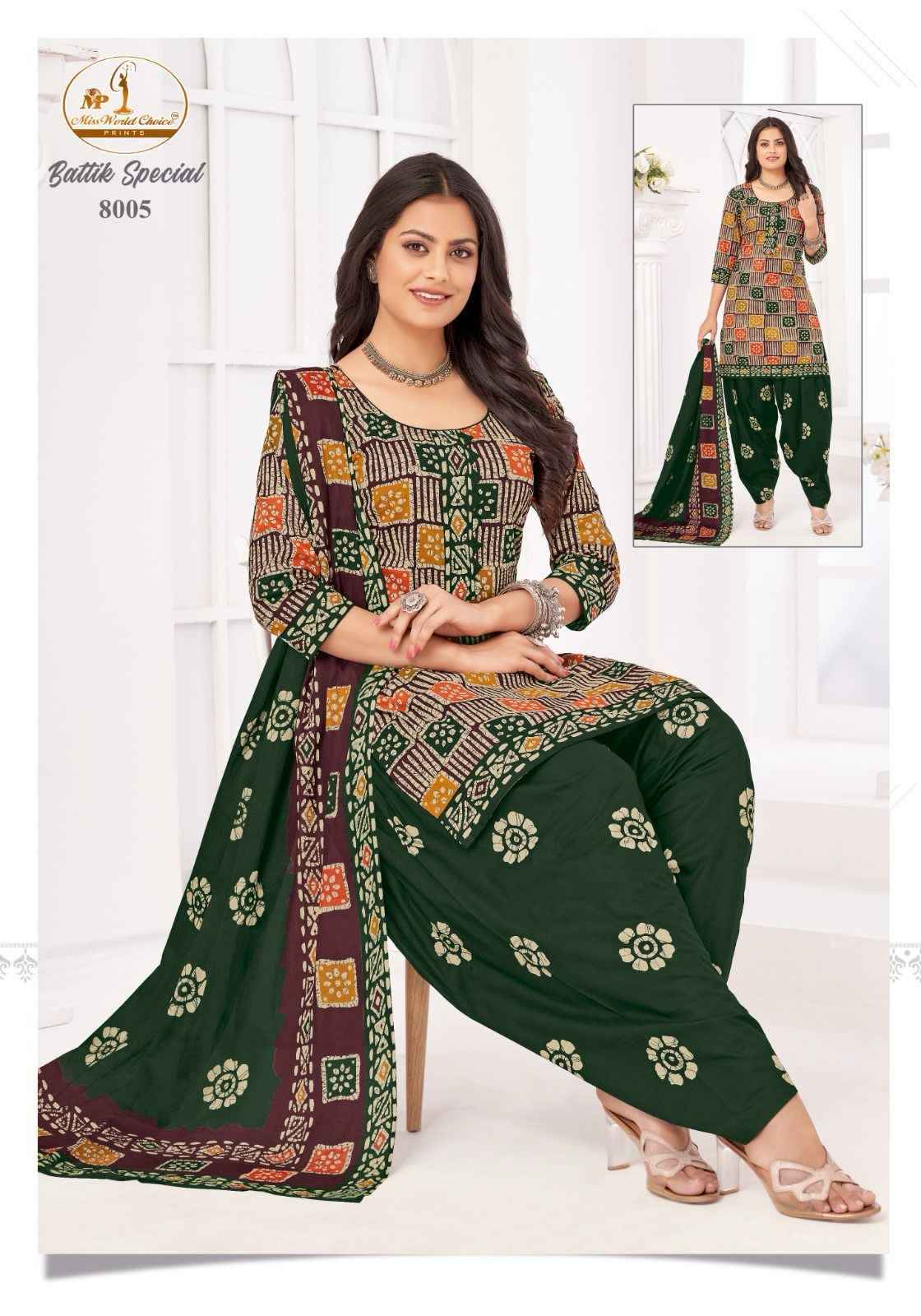 Miss World Choice Battik Special Vol 8 Cotton Kurti Combo 10 pcs Catalogue