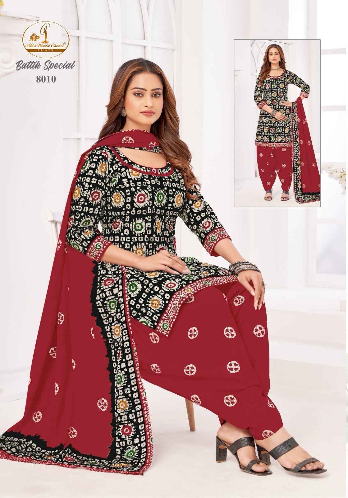 Miss World Choice Battik Special Vol 8 Cotton Kurti Combo 10 pcs Catalogue