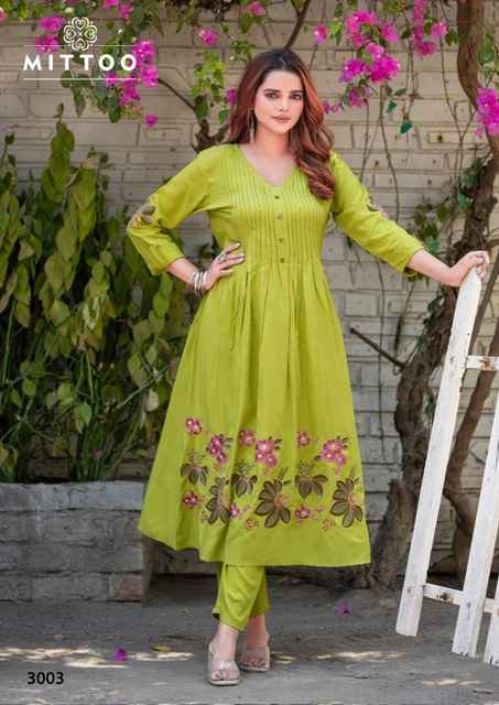Mittoo Tanvika Rayon Kurti With Bottom 5 pcs Catalogue