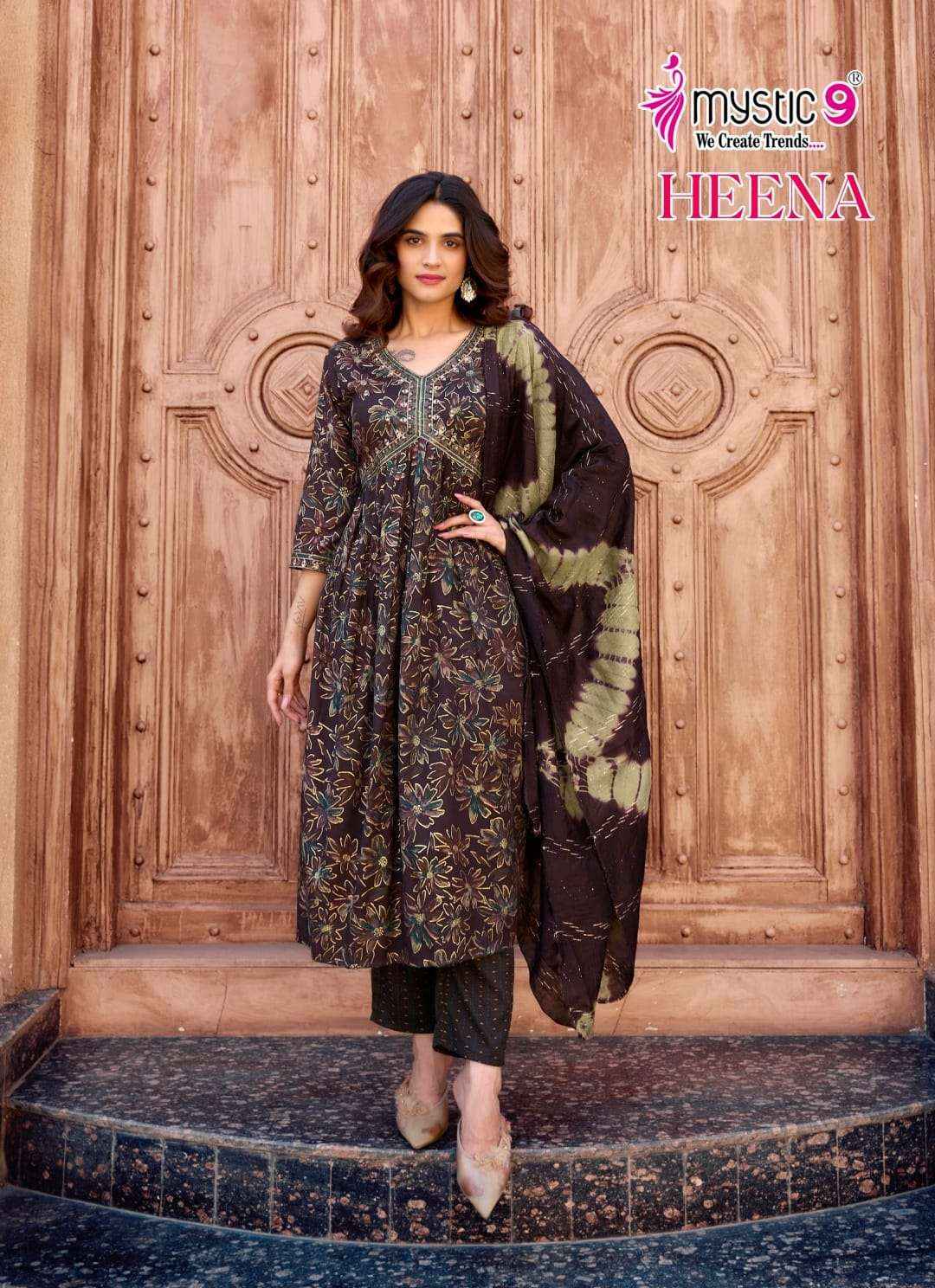 Mystic 9 Heena Vol 7 Rayon Kurti Combo 8 pcs Catalogue