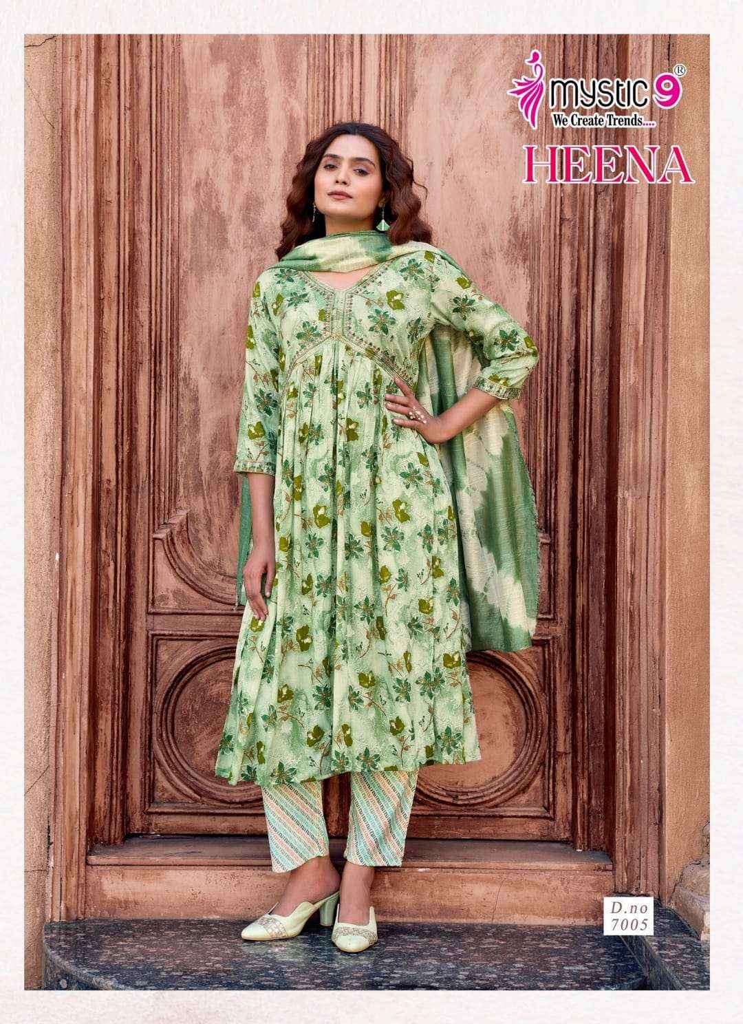 Mystic 9 Heena Vol 7 Rayon Kurti Combo 8 pcs Catalogue