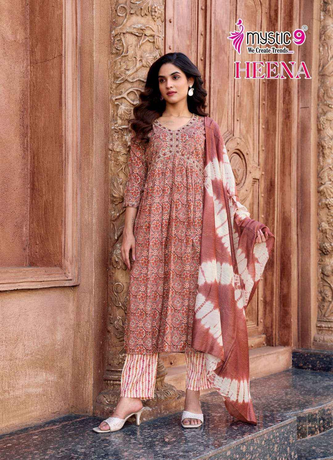 Mystic 9 Heena Vol 7 Rayon Kurti Combo 8 pcs Catalogue