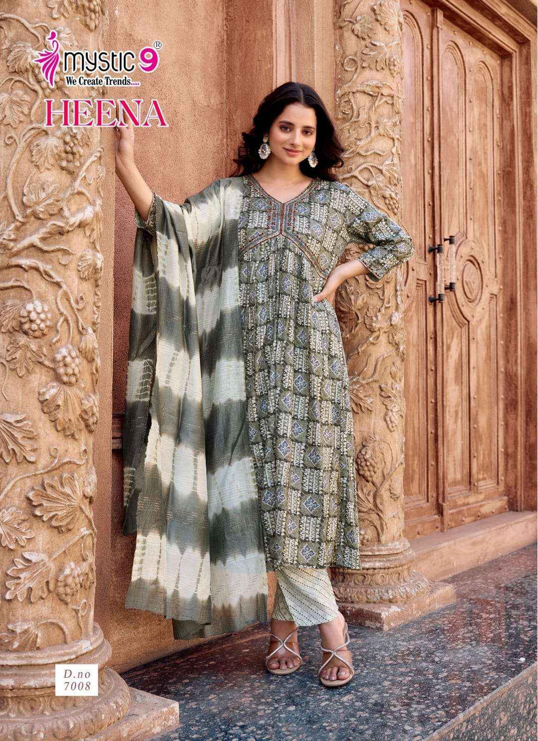 Mystic 9 Heena Vol 7 Rayon Kurti Combo 8 pcs Catalogue