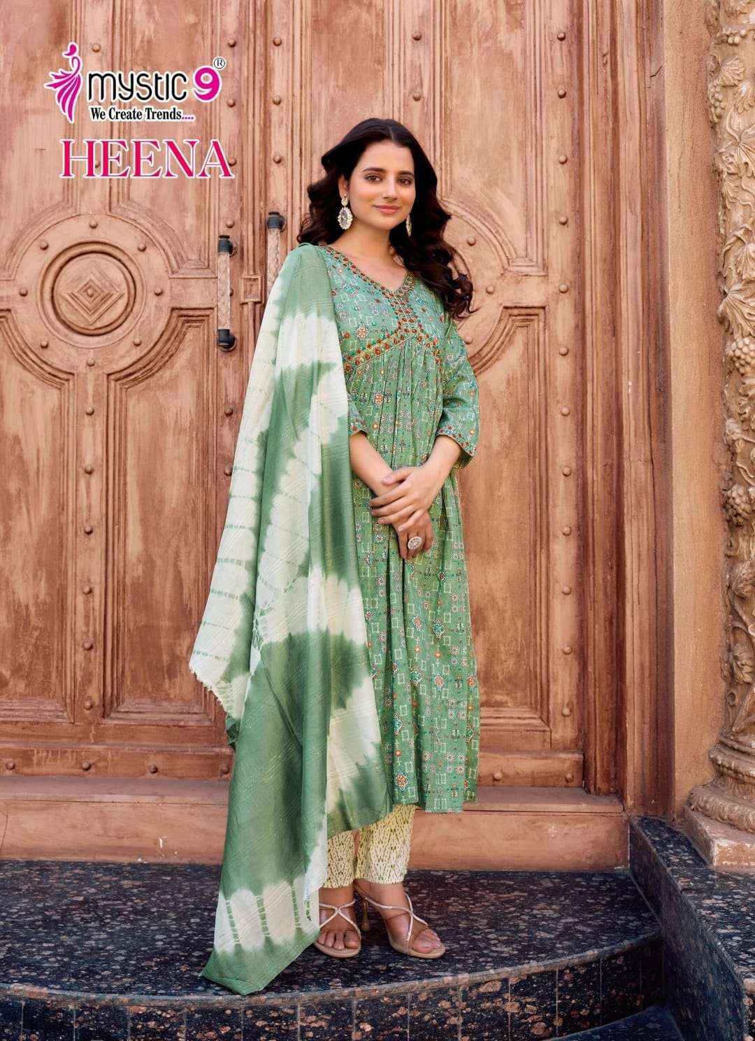 Mystic 9 Heena Vol 7 Rayon Kurti Combo 8 pcs Catalogue