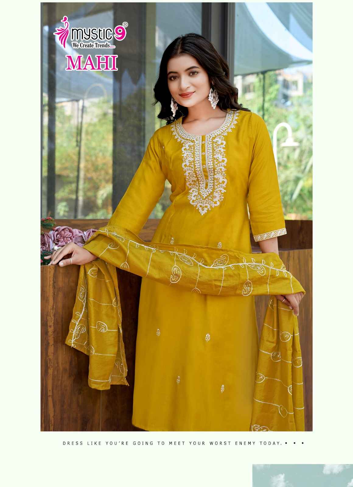 Mystic 9 Mahi Vol 1 Vertican Kurti Combo 8 pcs Catalogue