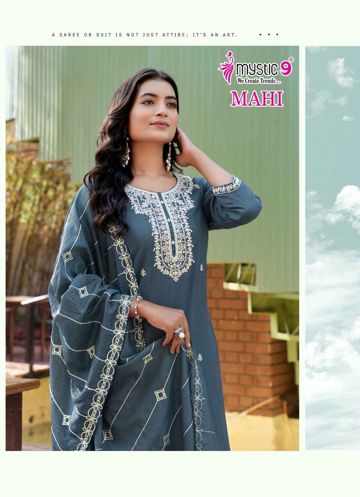 Mystic 9 Mahi Vol 1 Vertican Kurti Combo 8 pcs Catalogue