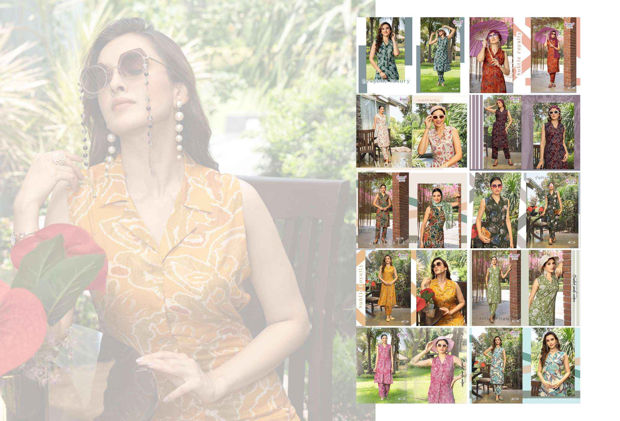 Mystic 9 Sana Vol 1 Rayon Kurti With Bottom Combo 10 pcs Catalogue