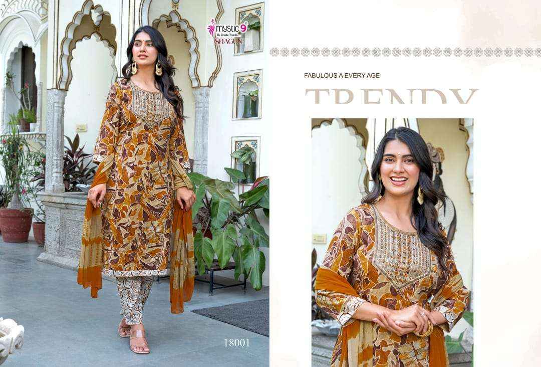 Mystic 9 Shagun Vol 18 Rayon Kurti Combo 8 pcs Catalogue