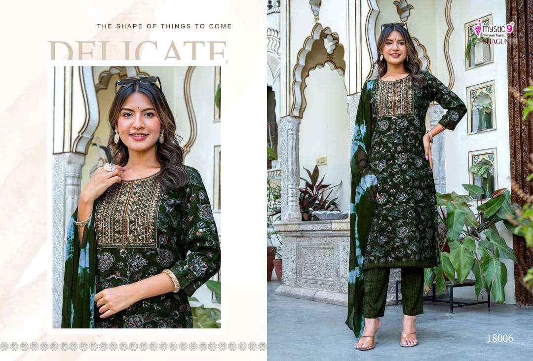 Mystic 9 Shagun Vol 18 Rayon Kurti Combo 8 pcs Catalogue