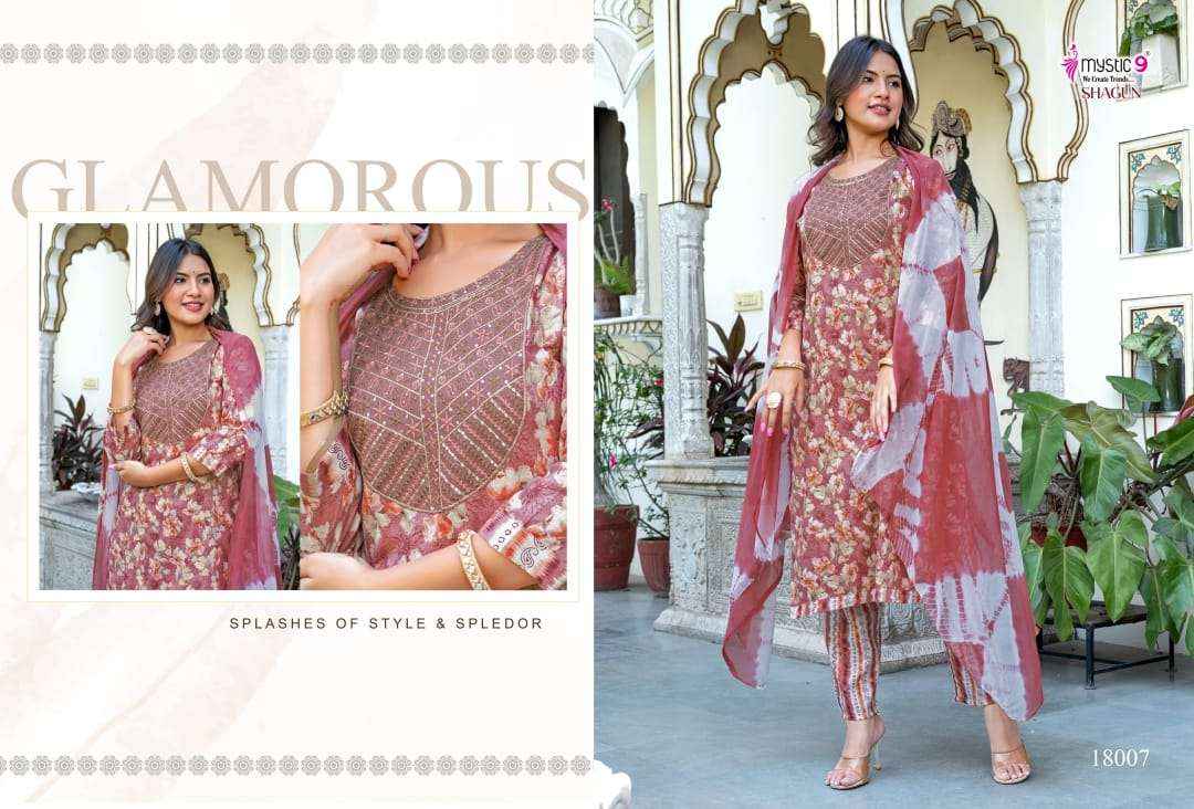 Mystic 9 Shagun Vol 18 Rayon Kurti Combo 8 pcs Catalogue