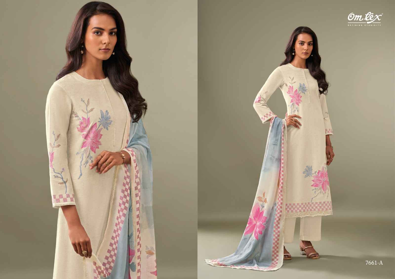 Omtex Viviana Cotton Silk Dress Material 4 pcs Catalogue