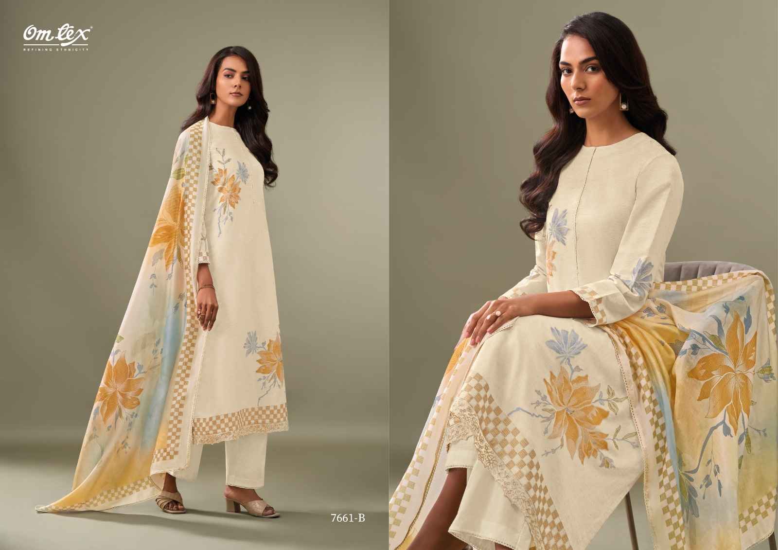 Omtex Viviana Cotton Silk Dress Material 4 pcs Catalogue