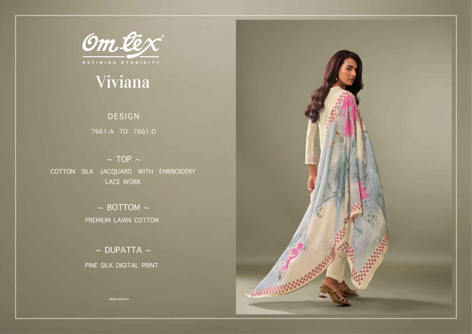 Omtex Viviana Cotton Silk Dress Material 4 pcs Catalogue