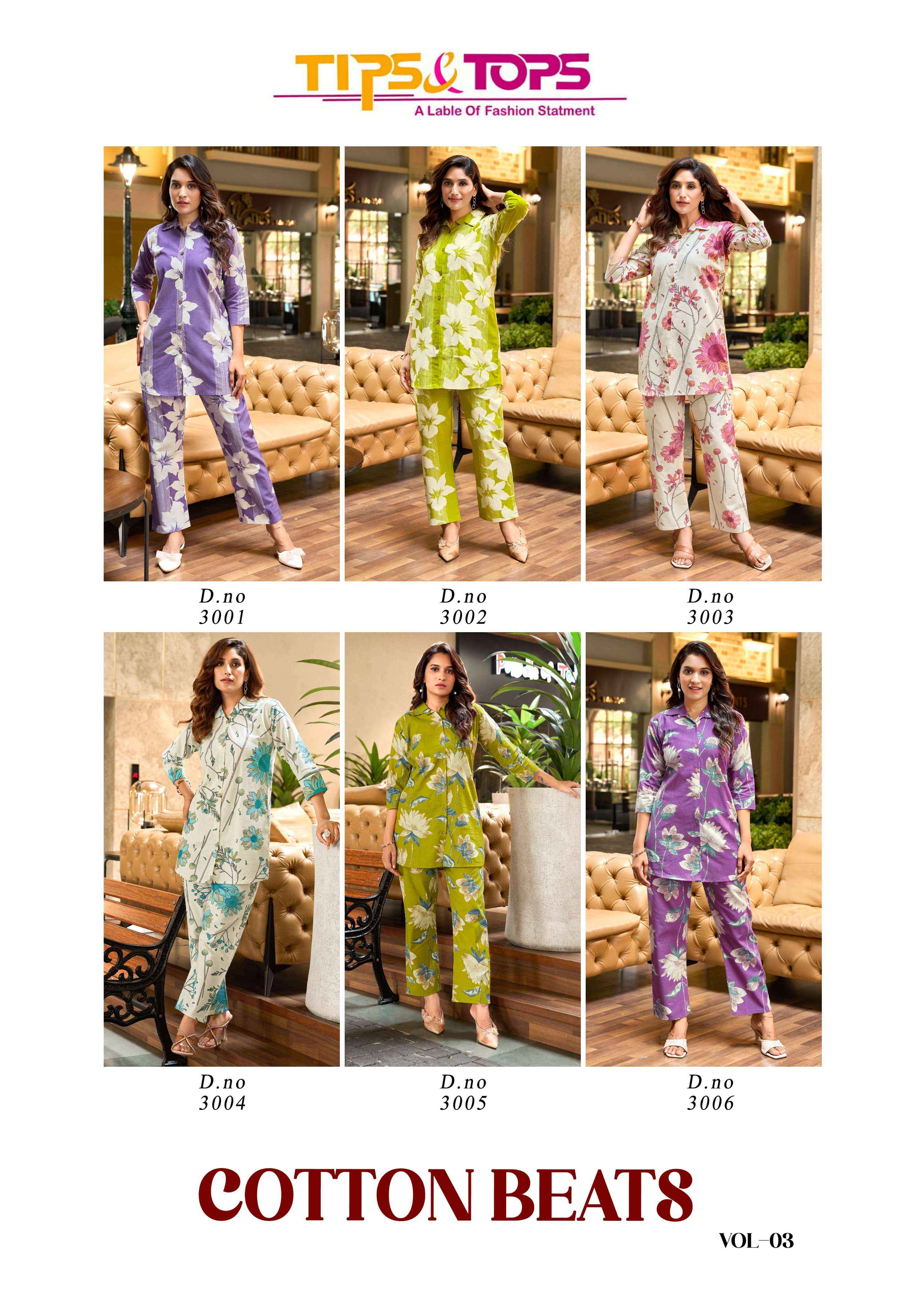 Ossm Cotton Beats Vol 3 Cotton Co ord Set 6 pcs Catalogue