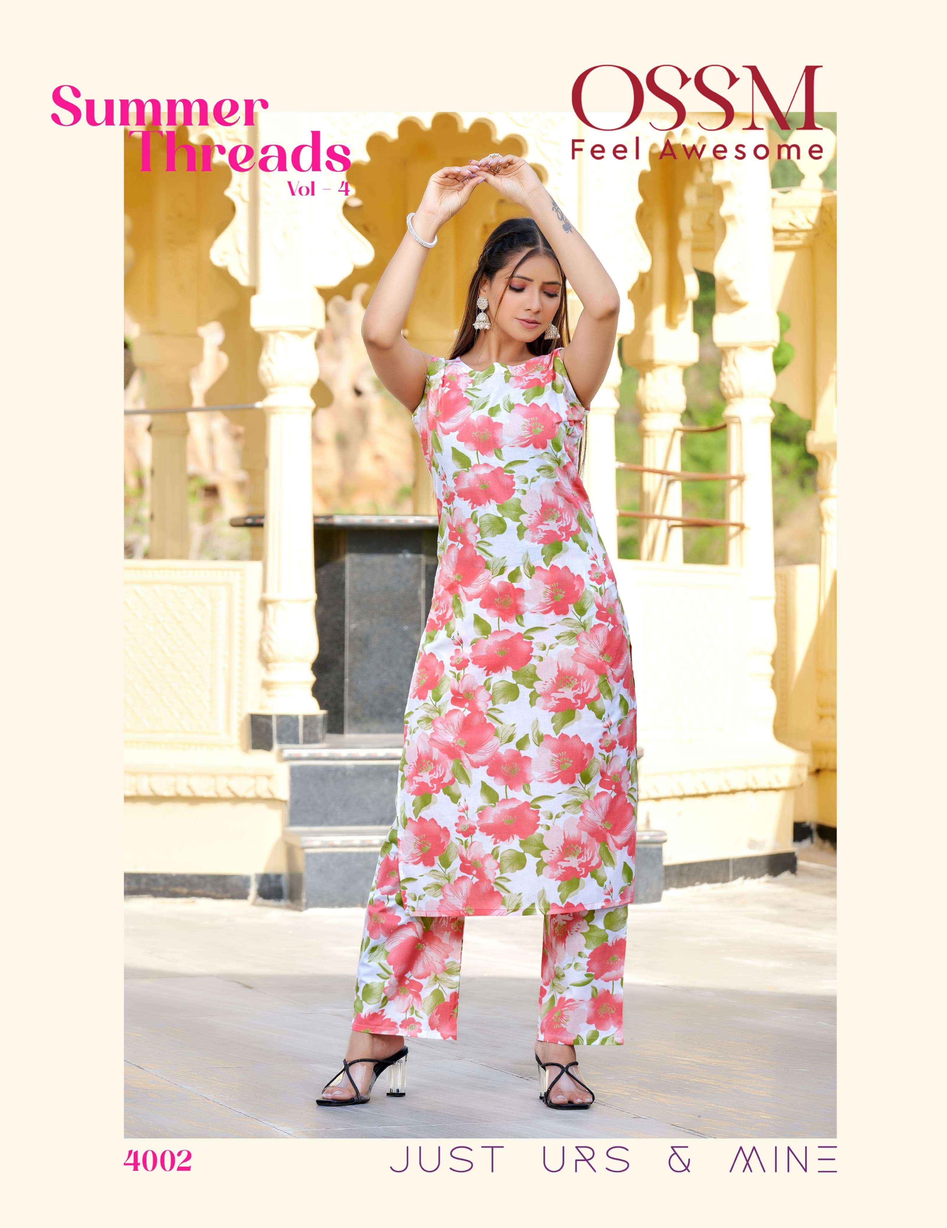 Ossm Summer Threads Vol 4 Cotton Co ord Set 6 pcs Catalogue