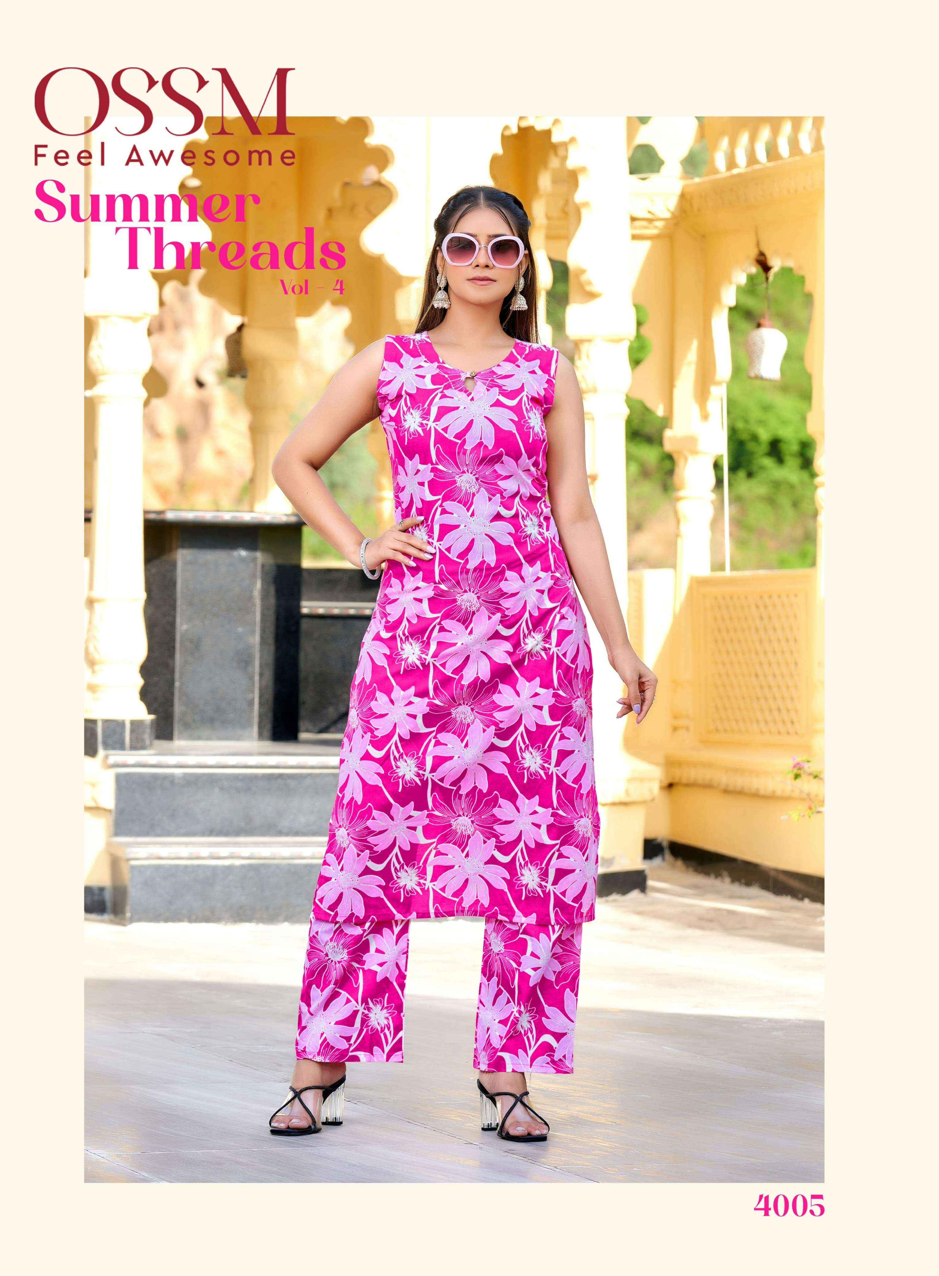 Ossm Summer Threads Vol 4 Cotton Co ord Set 6 pcs Catalogue