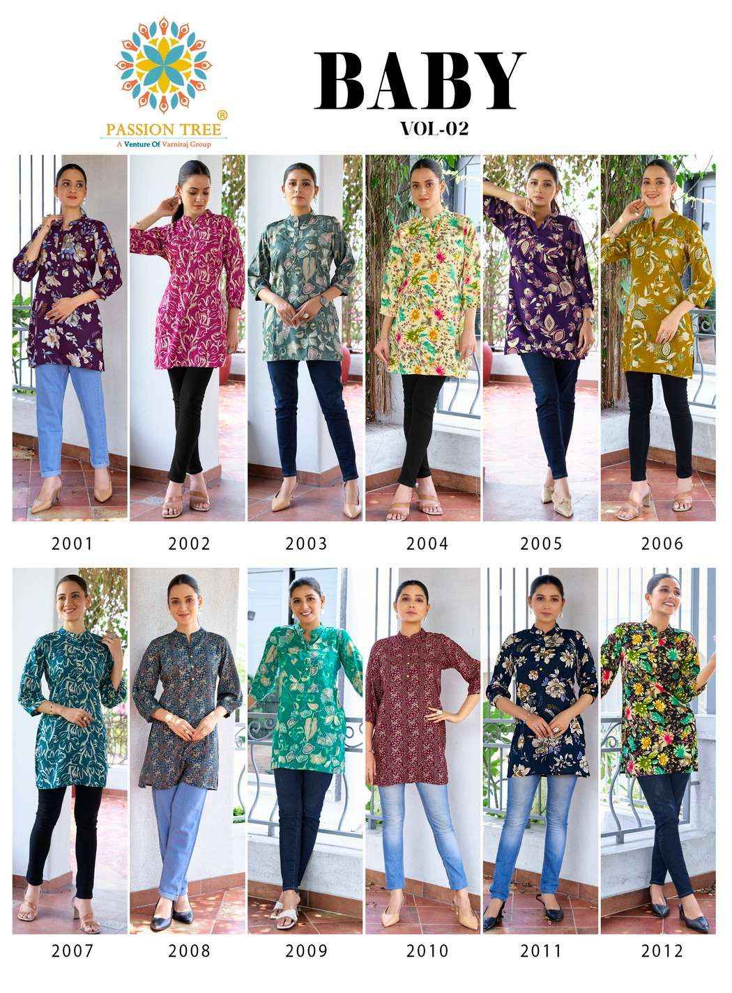 Passion Tree Baby Vol 2 Rayon Top 12 pcs Catalogue