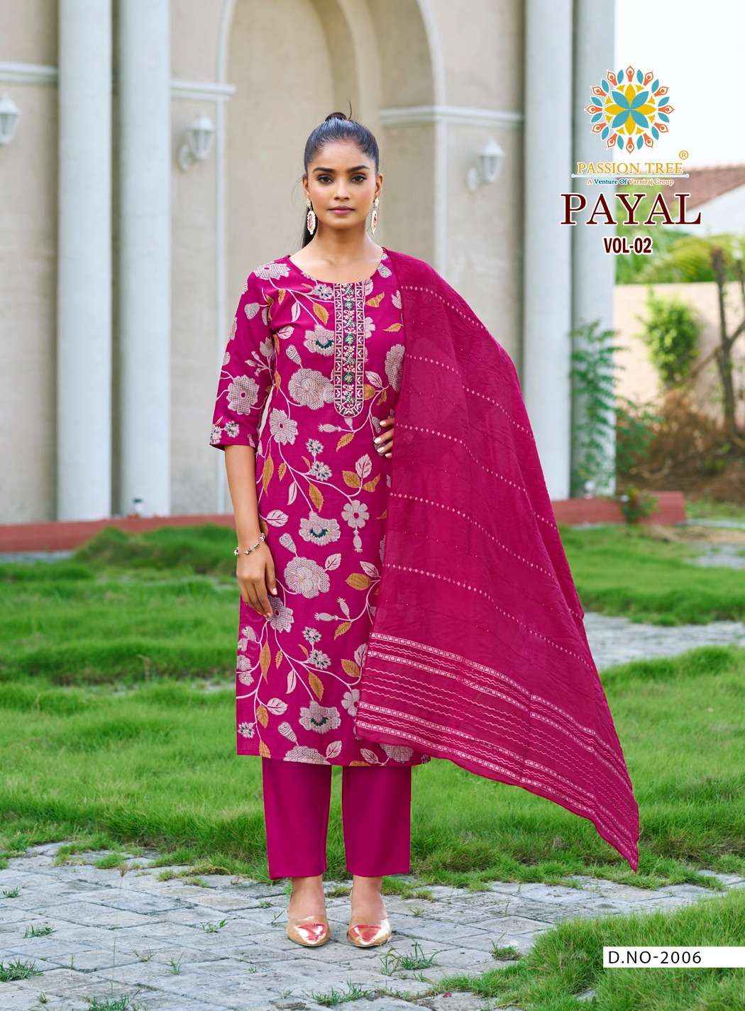 Passion Tree Payal Vol 2 Fancy Kurti Combo 8 pcs Catalogue
