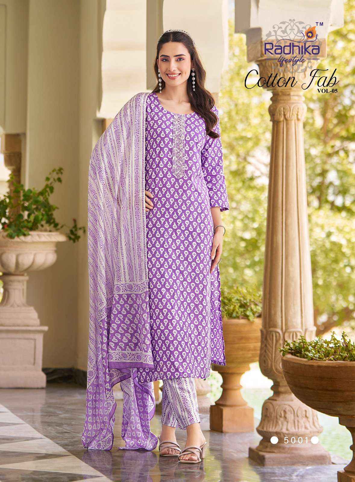 Radhika Lifestyle Cotton Fab Vol 5 Cotton Kurti Combo 8 pcs Catalogue