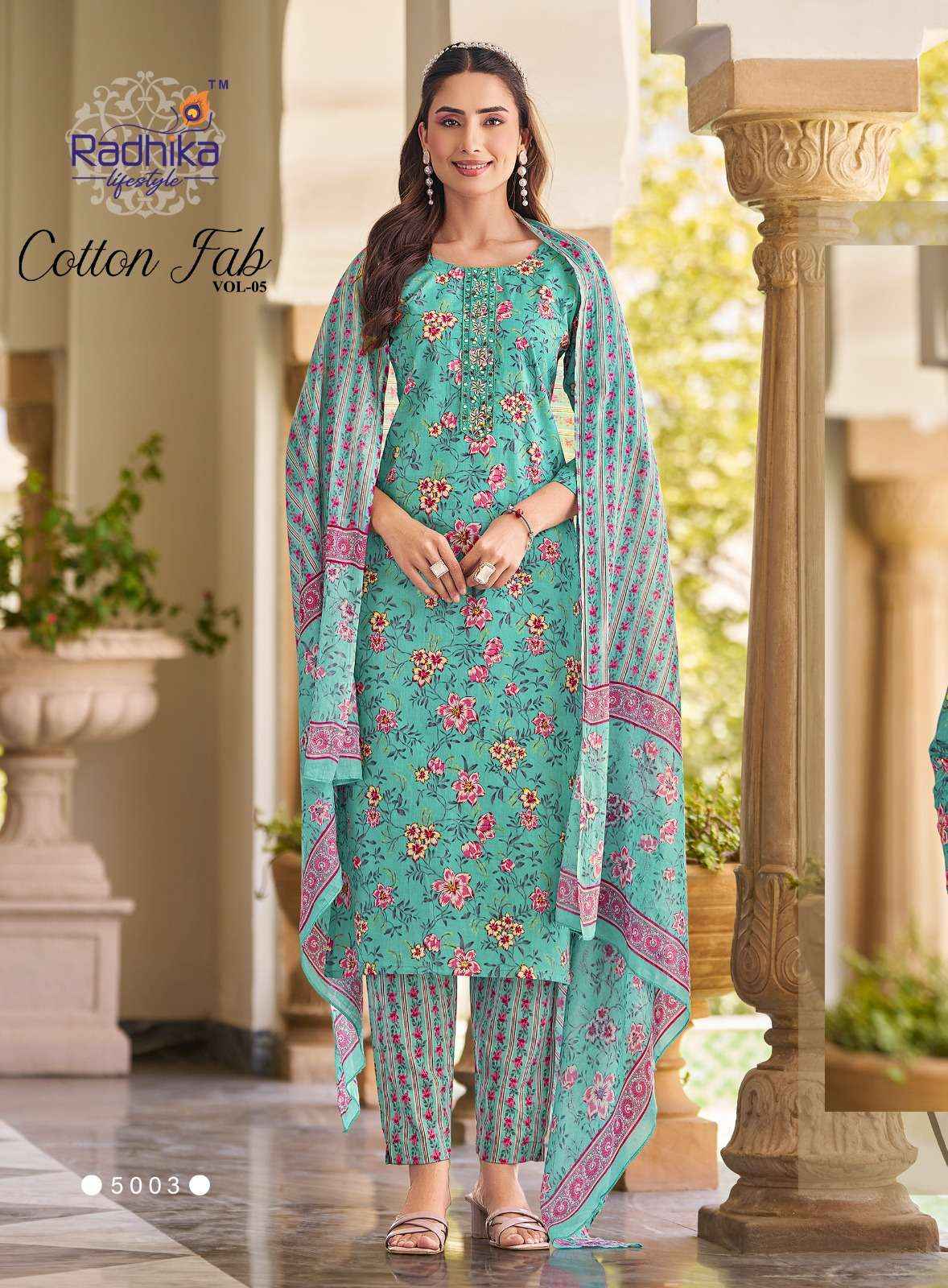 Radhika Lifestyle Cotton Fab Vol 5 Cotton Kurti Combo 8 pcs Catalogue