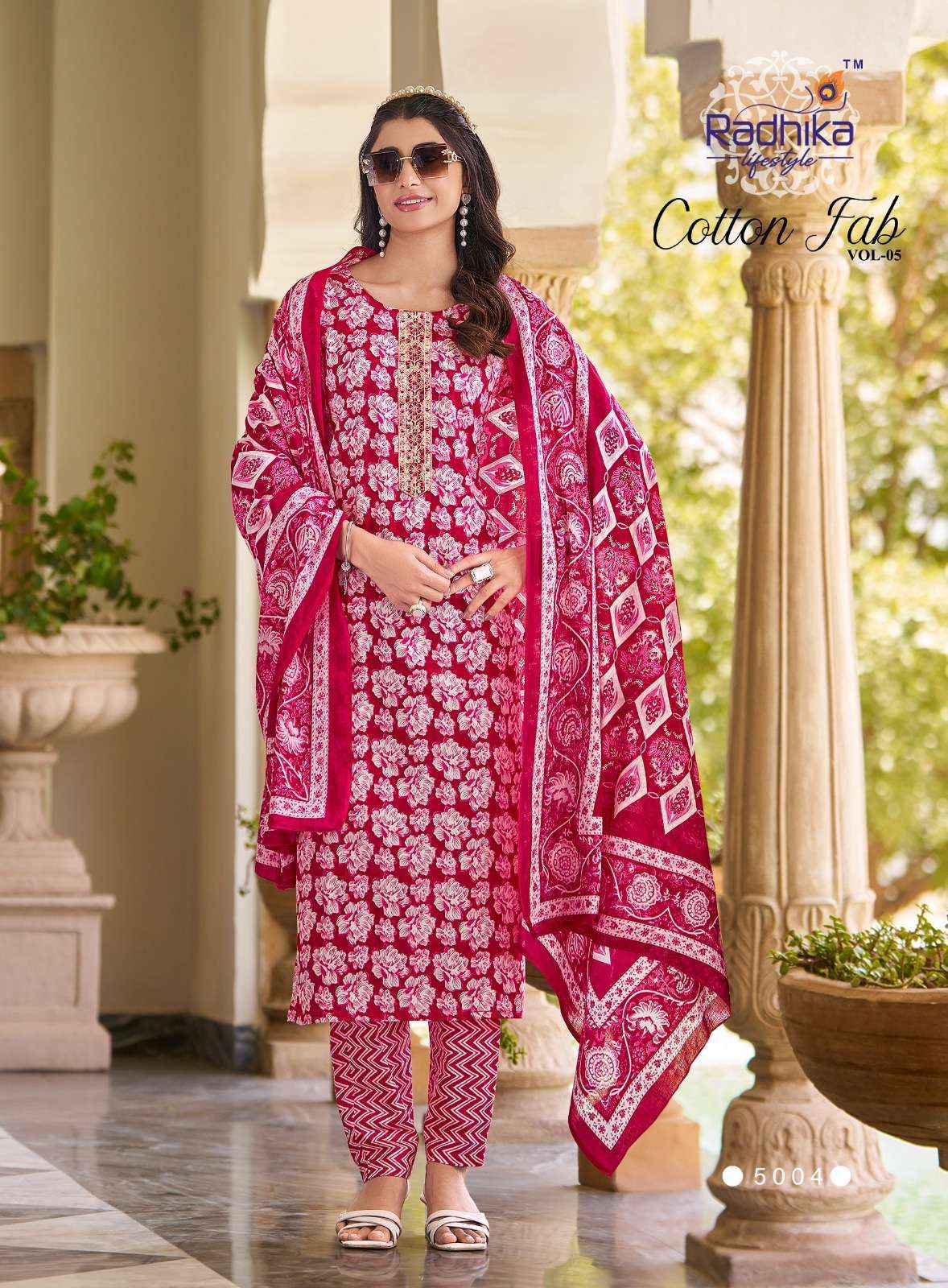 Radhika Lifestyle Cotton Fab Vol 5 Cotton Kurti Combo 8 pcs Catalogue