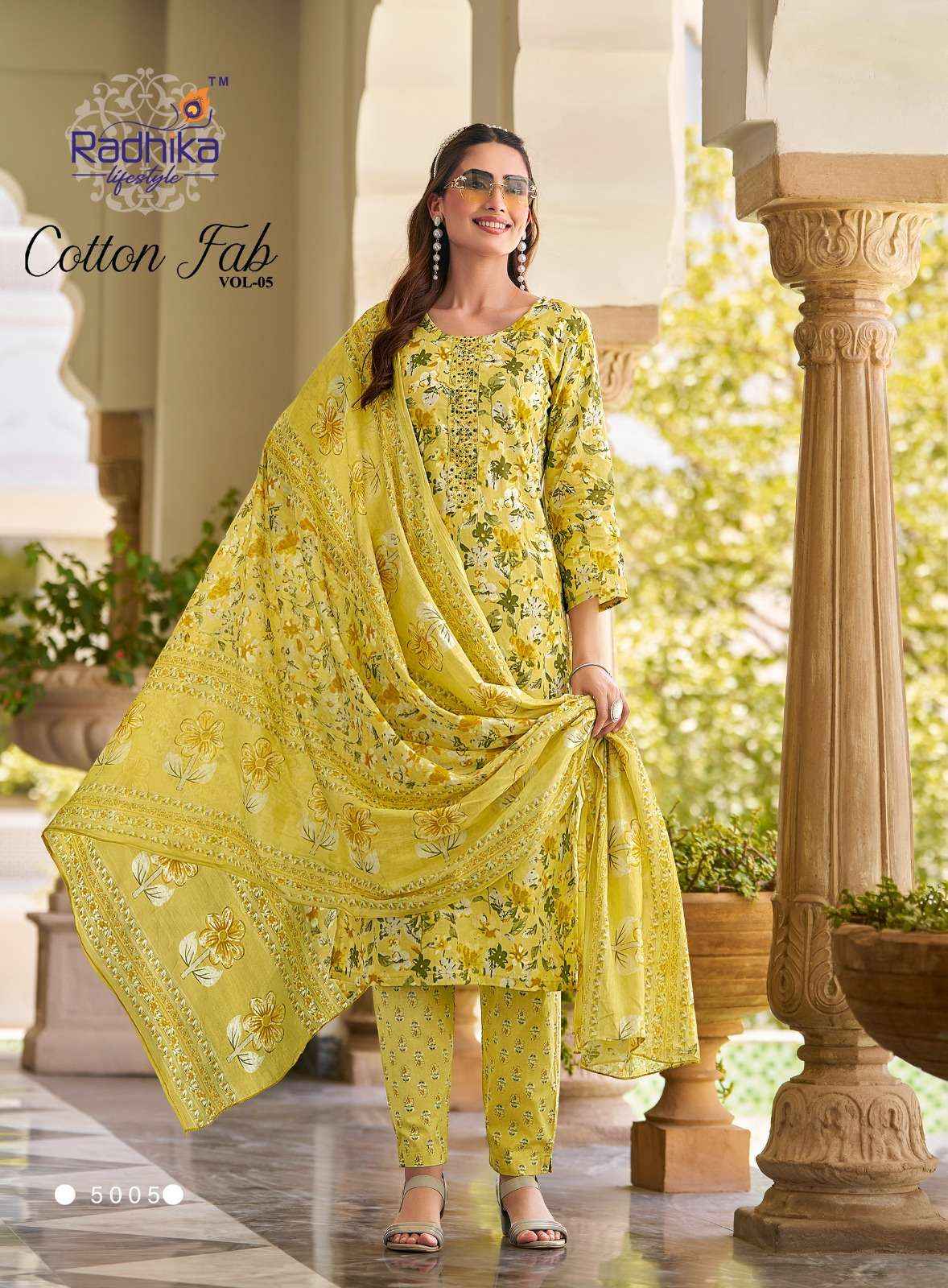 Radhika Lifestyle Cotton Fab Vol 5 Cotton Kurti Combo 8 pcs Catalogue