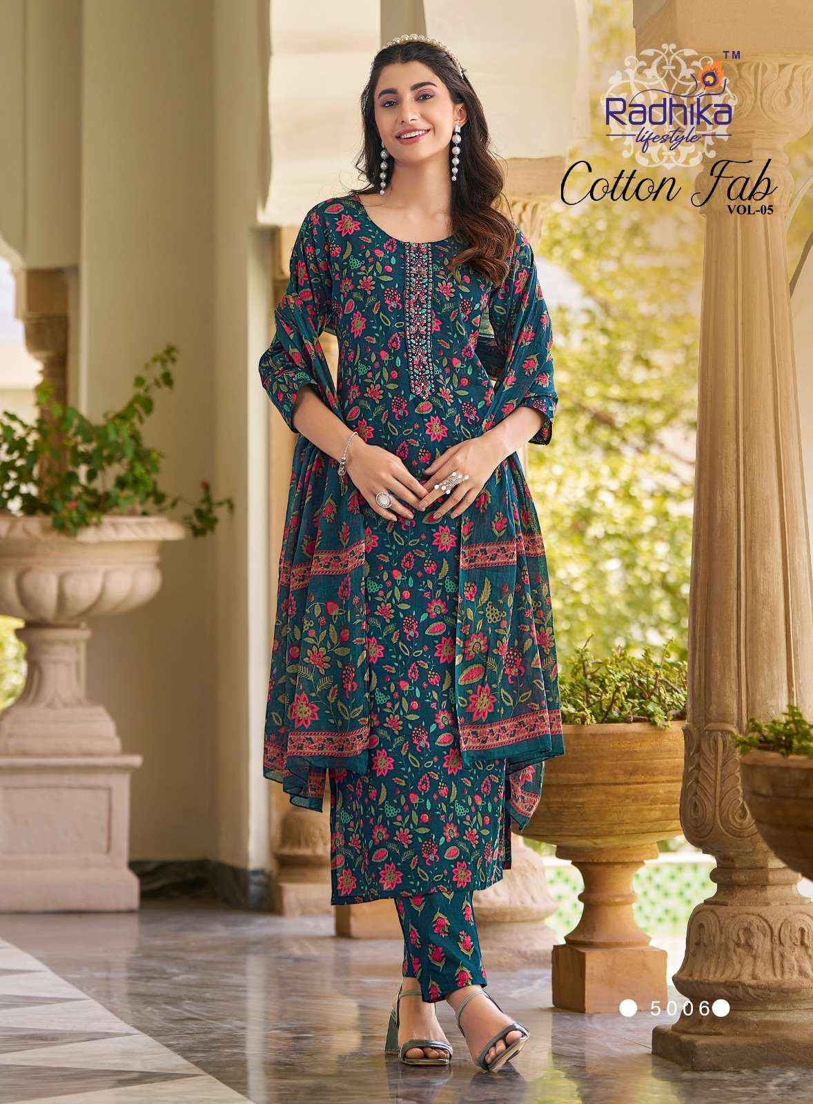 Radhika Lifestyle Cotton Fab Vol 5 Cotton Kurti Combo 8 pcs Catalogue