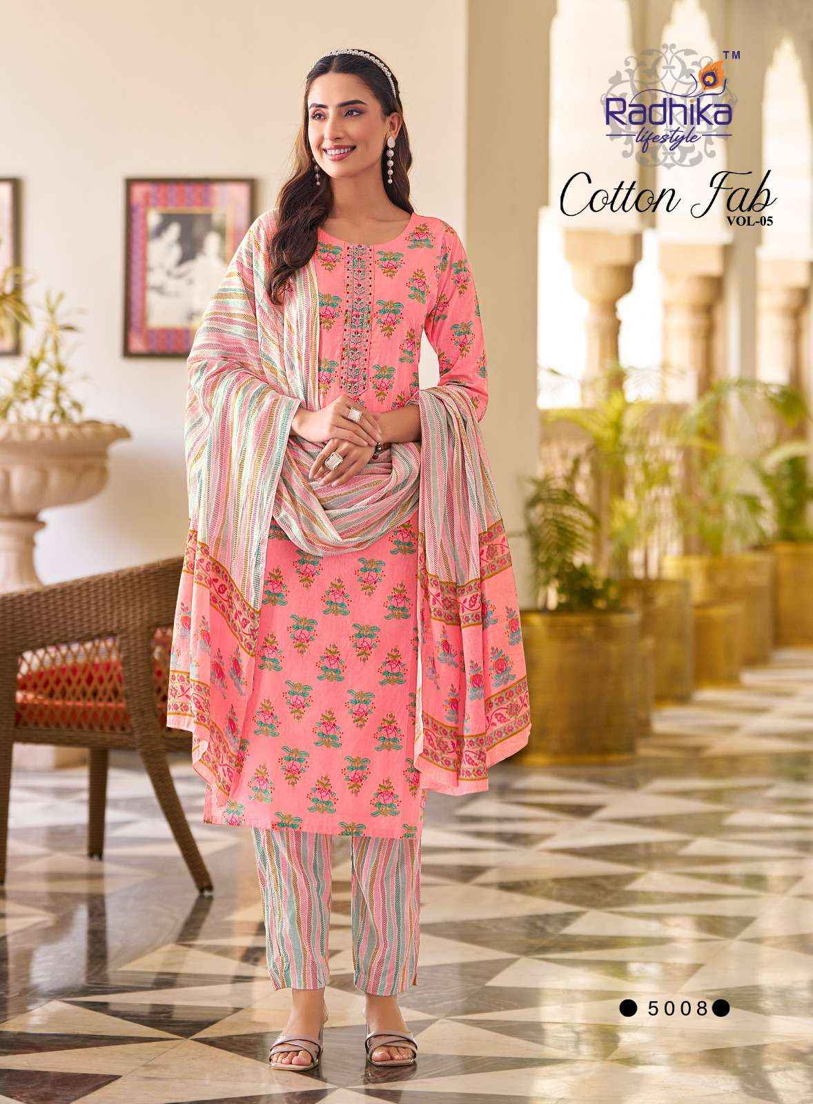 Radhika Lifestyle Cotton Fab Vol 5 Cotton Kurti Combo 8 pcs Catalogue