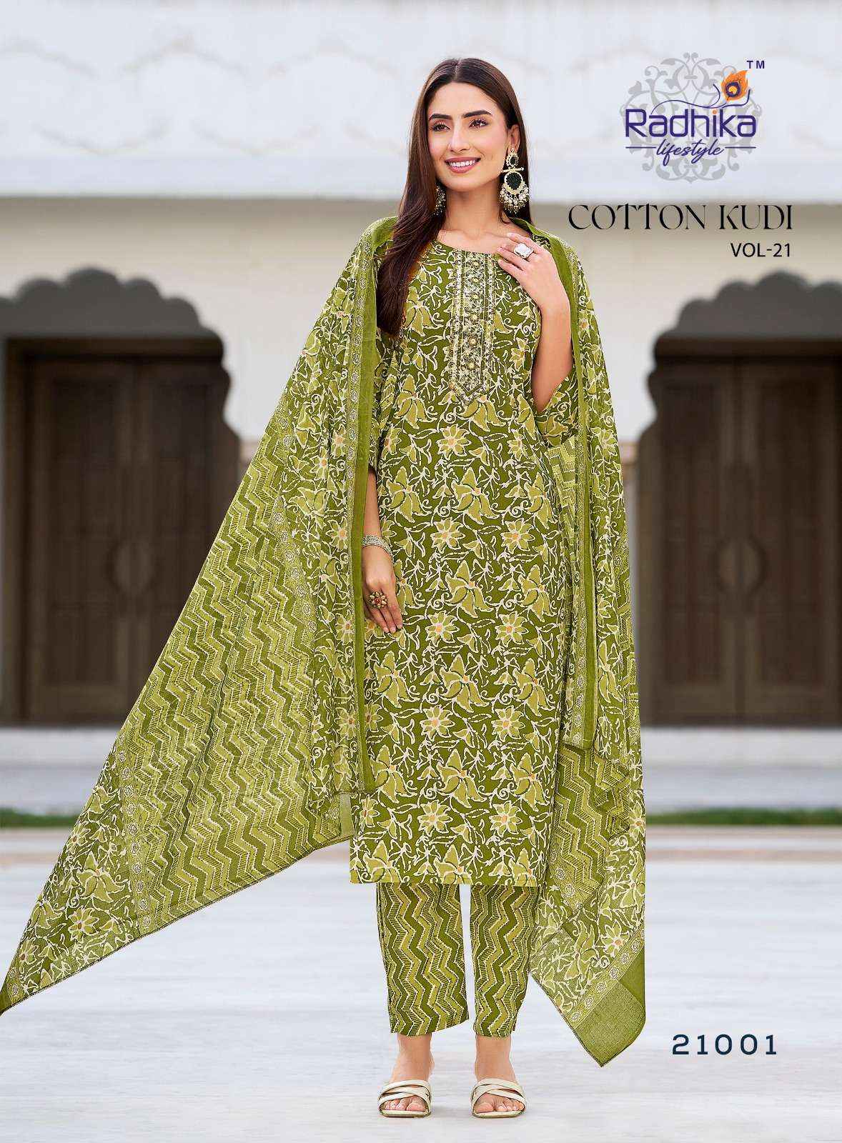 Radhika Lifestyle Cotton Kudi Vol 21 Cotton Kurti Combo 8 pcs Catalogue