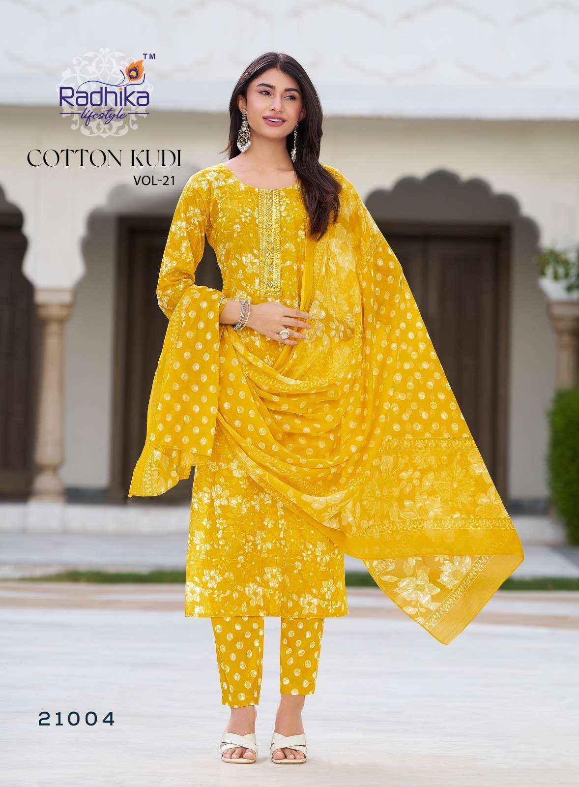 Radhika Lifestyle Cotton Kudi Vol 21 Cotton Kurti Combo 8 pcs Catalogue