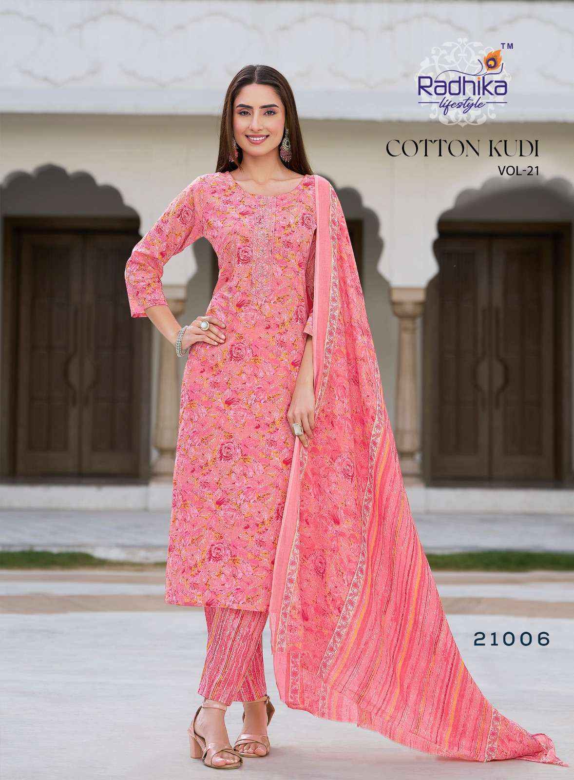 Radhika Lifestyle Cotton Kudi Vol 21 Cotton Kurti Combo 8 pcs Catalogue