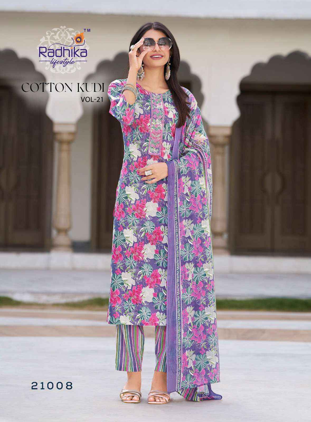 Radhika Lifestyle Cotton Kudi Vol 21 Cotton Kurti Combo 8 pcs Catalogue