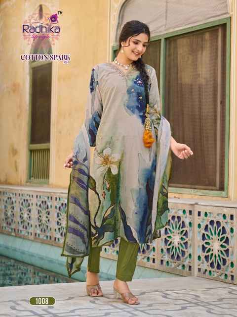 Radhika Lifestyle Cotton Spark Vol 1 Cotton Kurti Combo 8 pcs Catalogue