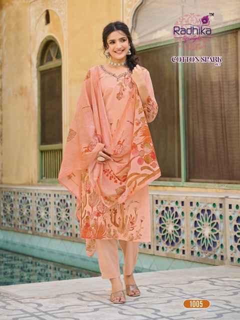 Radhika Lifestyle Cotton Spark Vol 1 Cotton Kurti Combo 8 pcs Catalogue