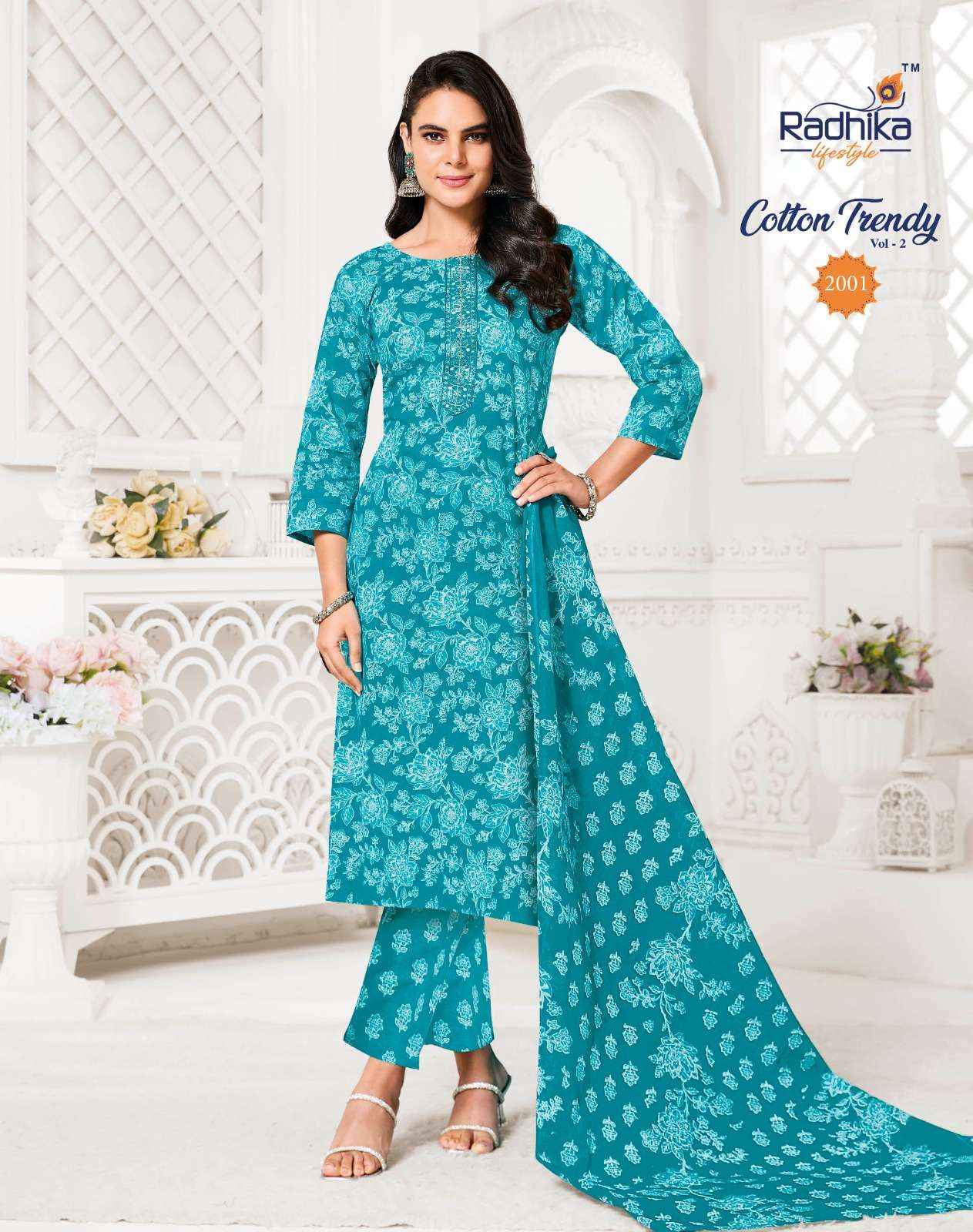 Radhika Lifestyle Cotton Trendy Vol 2 Cotton Kurti Combo 8 pcs Catalogue