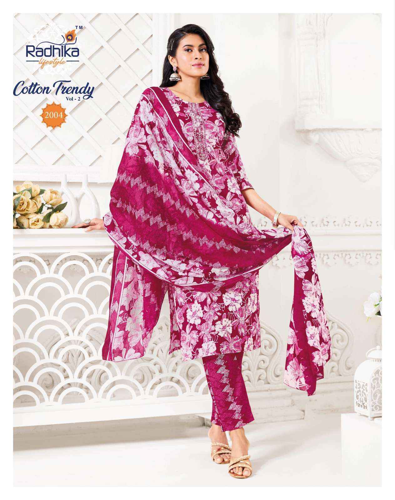 Radhika Lifestyle Cotton Trendy Vol 2 Cotton Kurti Combo 8 pcs Catalogue