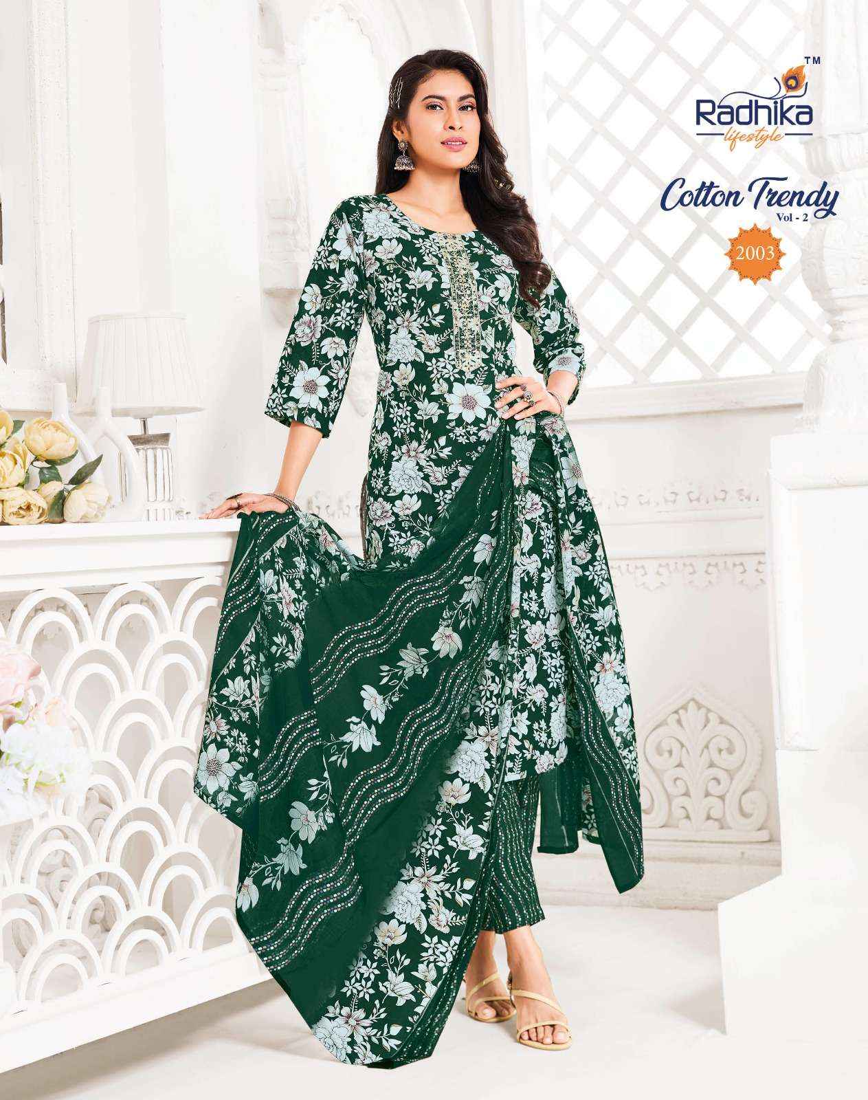 Radhika Lifestyle Cotton Trendy Vol 2 Cotton Kurti Combo 8 pcs Catalogue