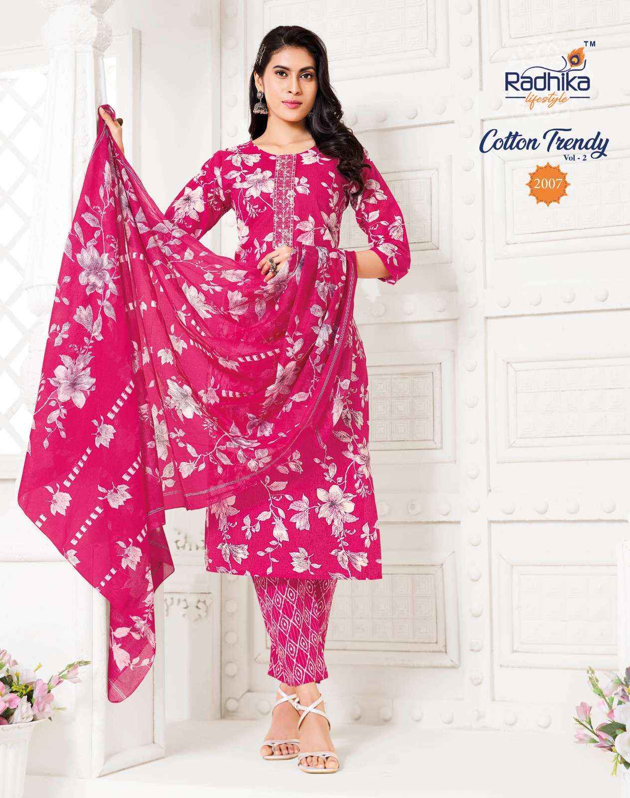 Radhika Lifestyle Cotton Trendy Vol 2 Cotton Kurti Combo 8 pcs Catalogue