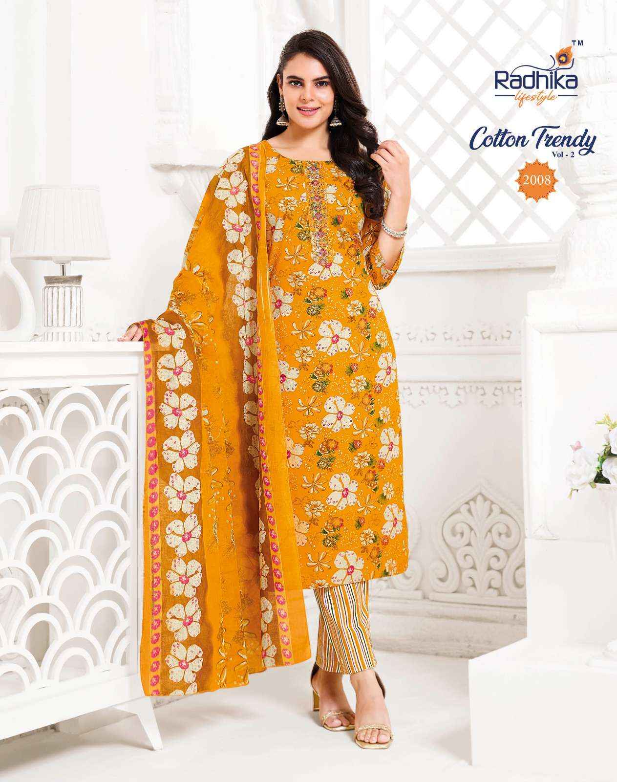 Radhika Lifestyle Cotton Trendy Vol 2 Cotton Kurti Combo 8 pcs Catalogue