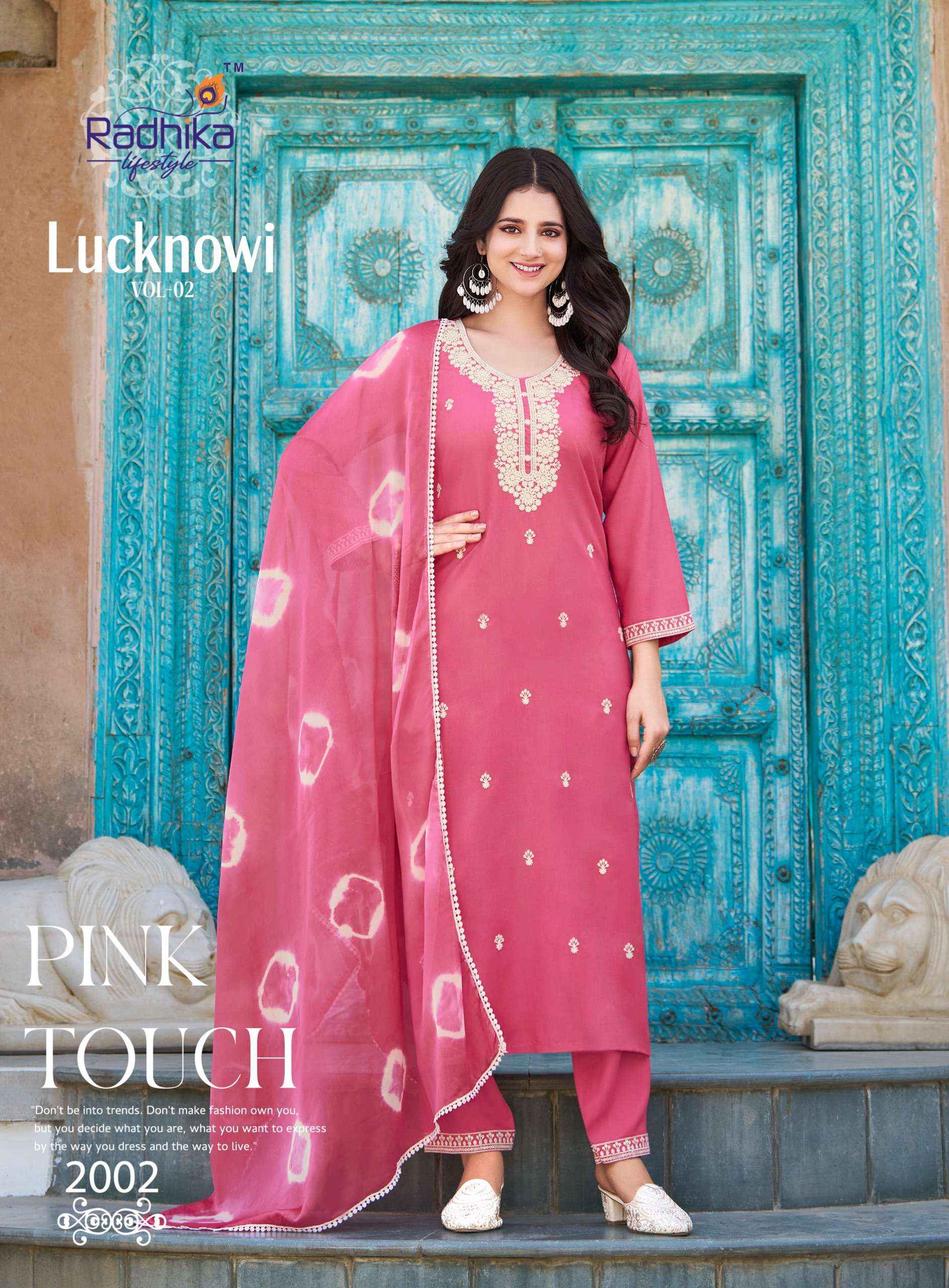 Radhika Lifestyle Lucknowi Vol 2 Rayon Kurti Combo 6 pcs Catalogue