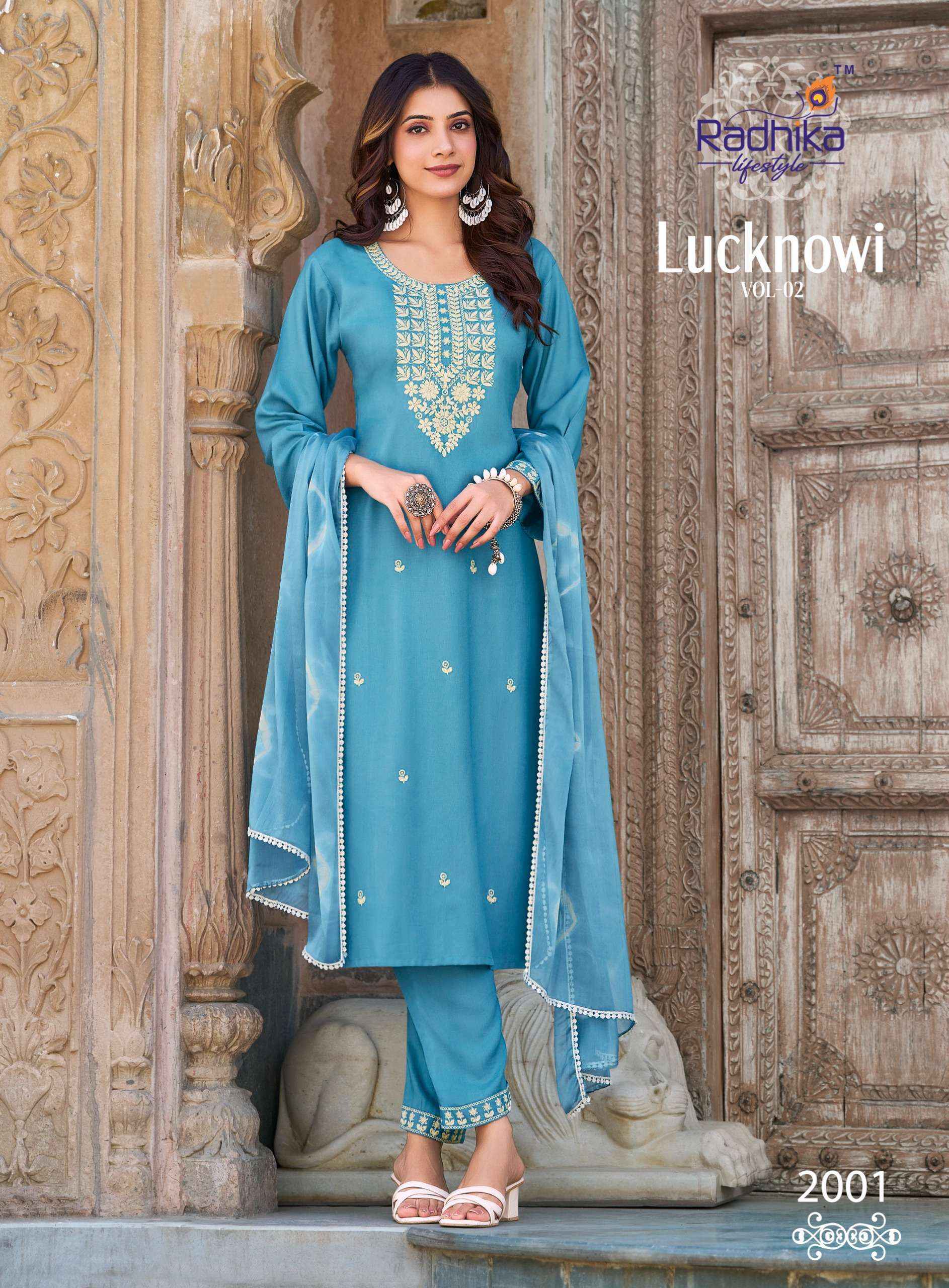 Radhika Lifestyle Lucknowi Vol 2 Rayon Kurti Combo 6 pcs Catalogue