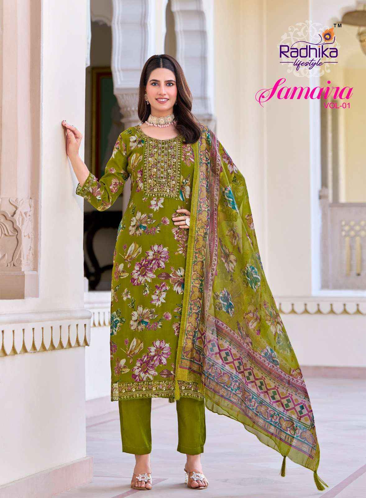 Radhika Lifestyle Samaira Vol 1 Fancy Kurti Combo 6 pcs Catalogue