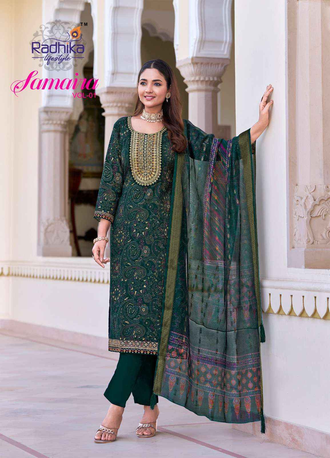 Radhika Lifestyle Samaira Vol 1 Fancy Kurti Combo 6 pcs Catalogue